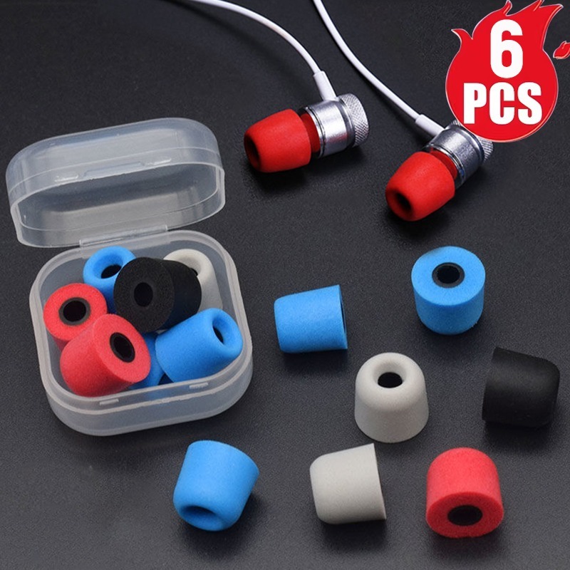 Earphone Foam Tip - 1-6 pares de auriculares de espuma