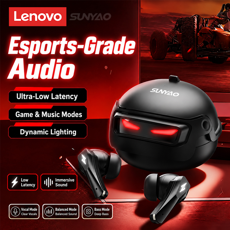 Usb C Earphone - Auriculares inalámbricos para juegos Lenovo GT101,